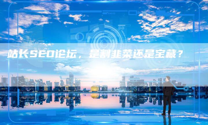 站长SEO论坛，是割韭菜还是宝藏？