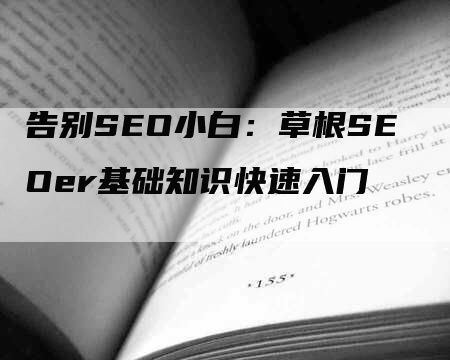 告别SEO小白：草根SEOer基础知识快速入门