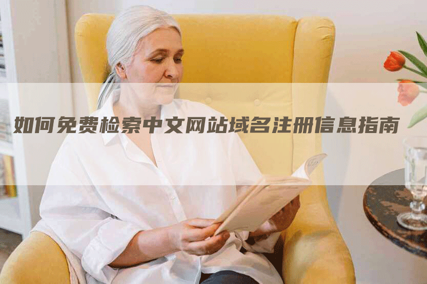 如何免费检索中文网站域名注册信息指南