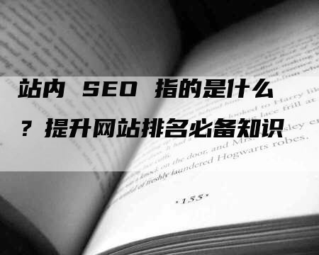 站内 SEO 指的是什么？提升网站排名必备知识