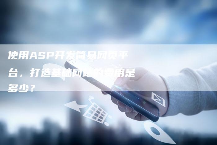 使用ASP开发简易网页平台，打造基础网站的费用是多少？